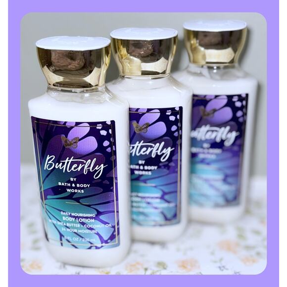 Bath & Body Works Butterfly 8 fl oz Daily Nourishing Body Lotion x3 - Picture 3 of 5